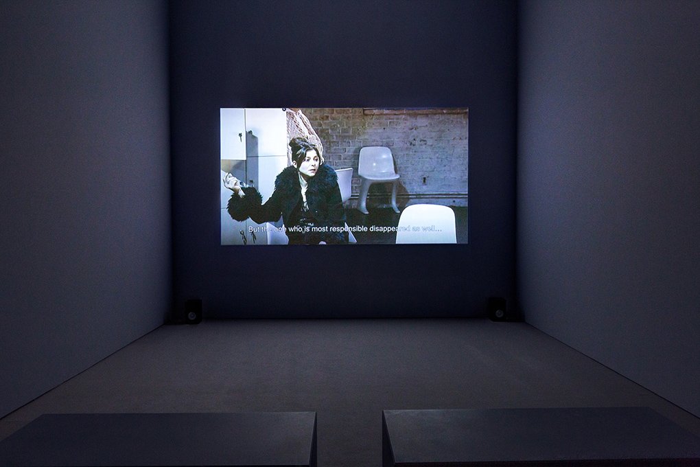 Theatrical Fields, 22 August – 2 November 2014, Installation view: Constanze Ruhm, X Characters / RE(hers)AL (2003/4).