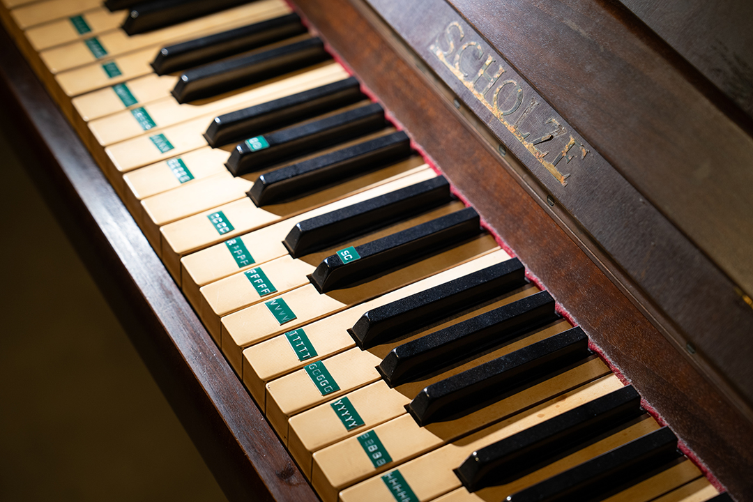 paint keys with labelled with letters