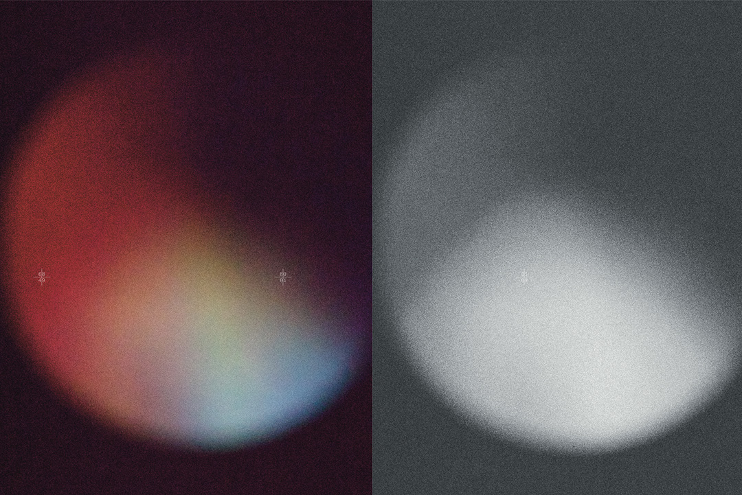 an abstract photographs of muons