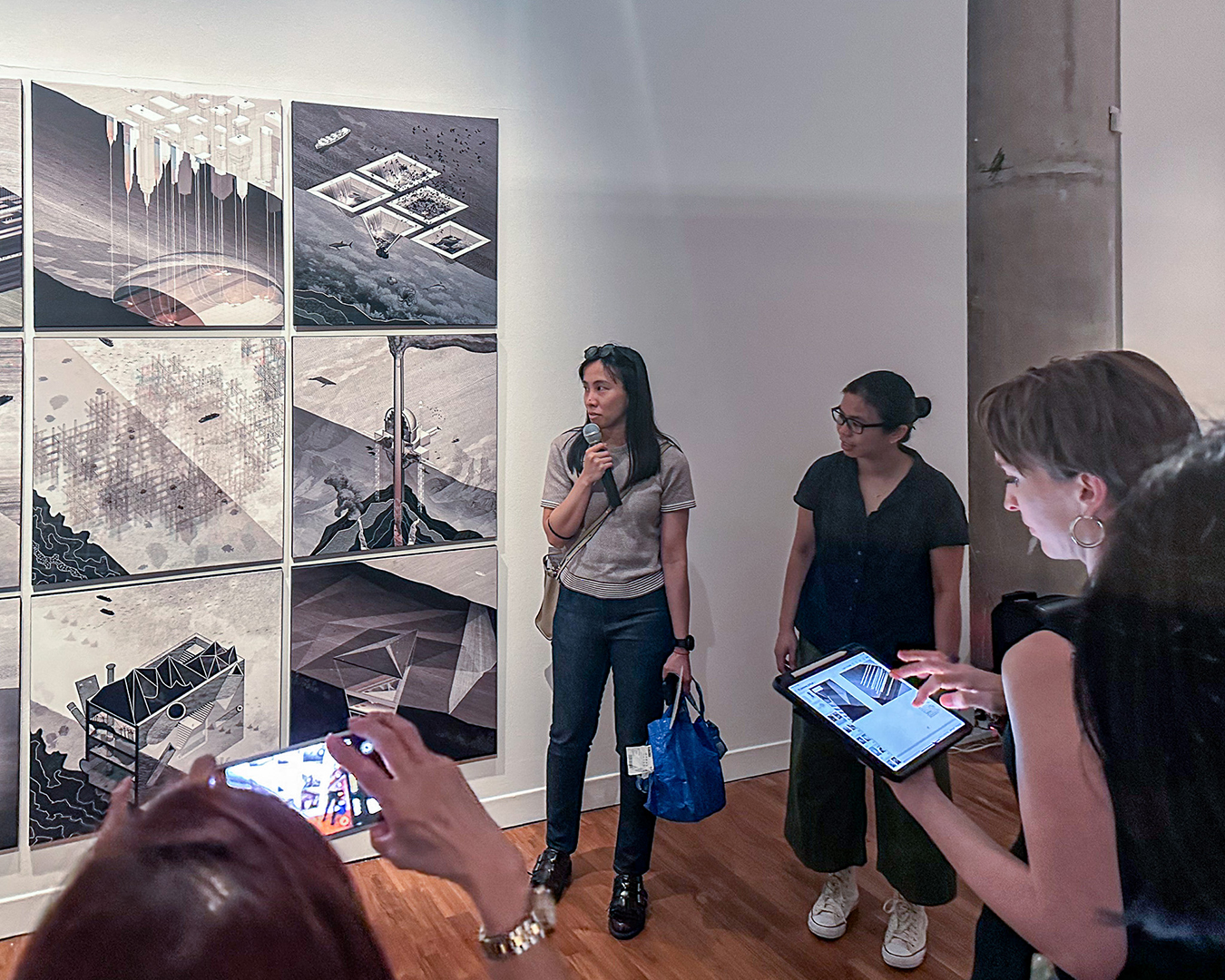 Pacific Aquarium Drawing Club, Facilitated by Eunice Lacaste. Design Earth: Speculative Fiction for the Climate, 2025, ADM Gallery. Courtesy of NTU Centre for Contemporary Art Singapore